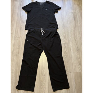 Figs Technical Collection Women Scrub Set Catarina one pocket 2XL 2 pc set Black